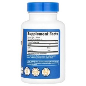 سافت ژل سلامت چشم زآگزانتین همراه لوتئین نوتریکاست Nutricost Zeaxanthin With Lutein (60 عددی)