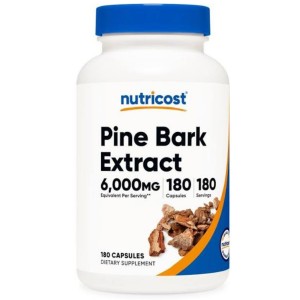 کپسول عصاره پوست کاج نوتریکاست Nutricost Pine Bark Extract 6000mg (180 عددی)