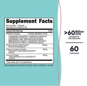 کپسول بهبود گوارش پروبیوتیک بانوان 60 میلیارد نوتریکاست Nutricost Women Probiotic 60 Billion (60 عددی)