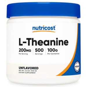 پودر کاهش استرس ال تیانین نوتریکاست Nutricost L-Theanine 200mg (100 گرم)
