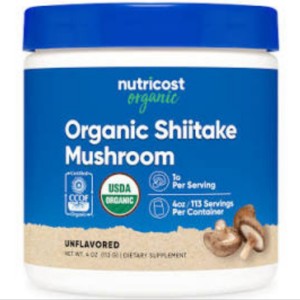 پودر گیاهی قارچ تقویت سیستم ایمنی بدن شیتاکه نوتریکاست Nutricost Organic Shiitake Mushroom Powder (113 گرم)