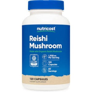کپسول قارچ ریشی تقویت سیستم ایمنی بدن نوتریکاست Nutricost Reishi Mushroom 1500mg (120 عددی)