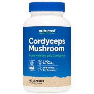 کپسول قارچ کوردیسپس تقویت سیستم ایمنی بدن نوتریکاست Nutricost Cordyceps Mushroom 1100mg (180 عددی)
