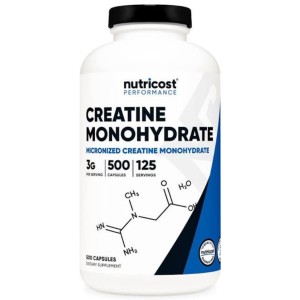 کپسول کراتین مونوهیدرات نوتریکاست Nutricost Creatine Monohydrate 3g (500 عددی)