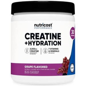پودر کراتین + هیدراته نوتریکاست Nutricost Creatine + Hydration Powder 5000mg (300 گرمی)