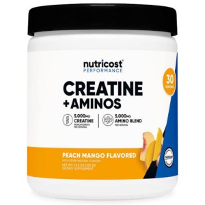 پودر کراتین + آمینو نوتریکاست Nutricost Creatine + Amino Powder 5000mg (372 گرمی)