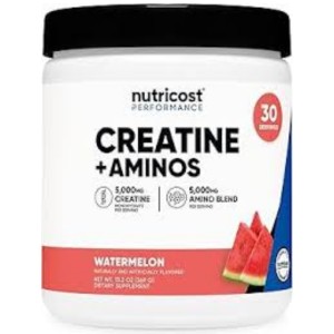 پودر کراتین + آمینو نوتریکاست Nutricost Creatine + Amino Powder 5000mg (372 گرمی)