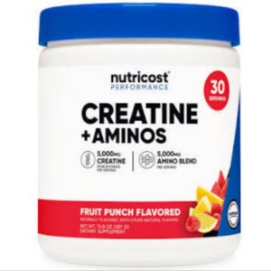 پودر کراتین + آمینو نوتریکاست Nutricost Creatine + Amino Powder 5000mg (372 گرمی)