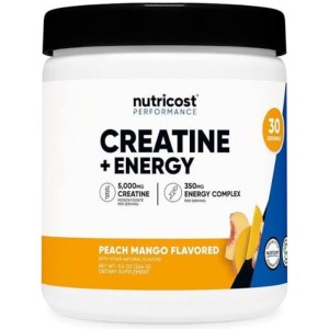 پودر کراتین + انرژی نوتریکاست Nutricost Creatine + Energy Powder 5000mg (252 گرمی)