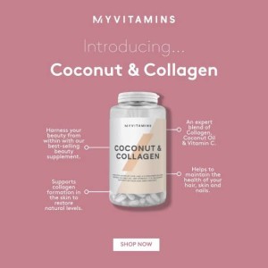 کپسول کوکونات کلاژن My Vitamins Coconut Collagen مای ویتامینز (60 عددی)