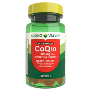سافت ژل سلامت قلب کوآنزیم کیو 10 اسپرینگ ولی Spring Valley Coenzyme Q10 100mg (30 عددی)