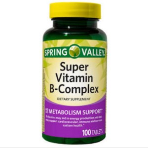 قرص سوپر ب کمپلکس اسپرینگ ولی Spring Valley Super B Complex (100 عددی)