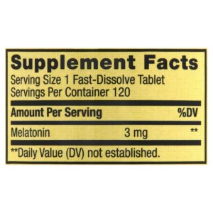 قرص گیاهی ملاتونین اسپرینگ ولی Spring Valley Vegetarian Melatonin 3mg (120 عددی)