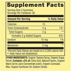 پاستیل گیاهی ملاتونین اسپرینگ ولی Spring Valley Melatonin Vegetarian Gummies 5mg (60 عددی)
