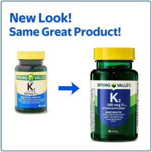 سافت ژل اسپرینگ ولی ویتامین Spring Valley K2 100mcg (60 عددی)