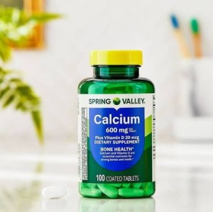 قرص کلسیم اسپرینگ ولی Spring Valley Calcium with D3 (100 عددی)