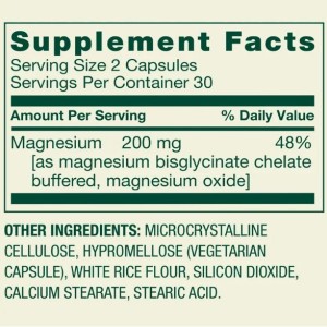 کپسول گیاهی منیزیم ترکیبی اکساید و گلیسینات اسپرینگ ولی Spring Valley Magnesium Blend Oxide & Glycinate (60 عددی)