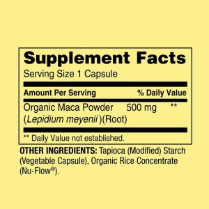 کپسول گیاهی ریشه ماکا اسپرینگ ولی Spring Valley MACA 500mg (90 عددی)