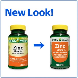 قرص زینک اسپرینگ ولی Spring Valley Zinc 50mg (200 عددی)