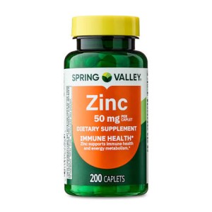 قرص زینک گلوکونات اسپرینگ ولی Spring Valley Zinc Gluconate 50mg (200 عددی)