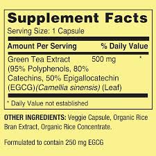 کپسول عصاره چای سبز اسپرینگ ولی Spring Valley Green Tea Extract 500mg (60 عددی)