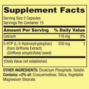 کپسول خلق و خوی سالم اسپرینگ ولی Spring Valley 5-HTP 100mg (30 عددی)