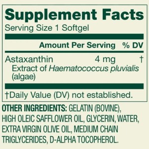 سافت ژل آنتی اکسیدان سلامت بدن آستاگزانتین اسپرینگ ولی Spring Valley Astaxanthin (30 عددی)