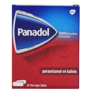 قرص ضد درد پاراستامول و کافئین پانادول Panadol Parasetamol & Coffeine (24 عددی)