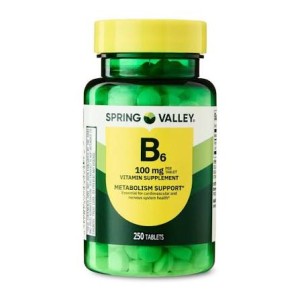 قرص ویتامین پیریدوکسین اسپرینگ ولی Spring Valley Vitamin B6 100mg (250 عددی)