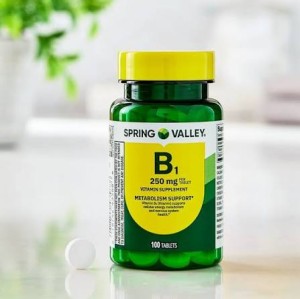 قرص ویتامین تیامین اسپرینگ ولی Spring Valley Vitamin B1 250mg (100 عددی)