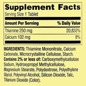 قرص ویتامین تیامین اسپرینگ ولی Spring Valley Vitamin B1 250mg (100 عددی)