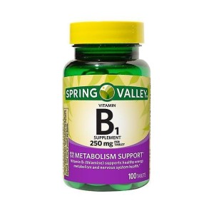 قرص ویتامین تیامین اسپرینگ ولی Spring Valley Vitamin B1 250mg (100 عددی)
