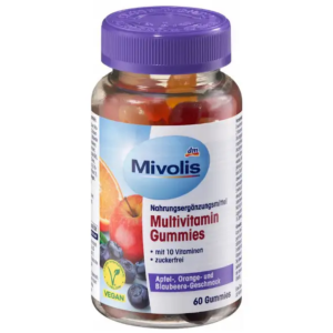 پاستیل مولتی ویتامین میولیس Mivolia Multi Vitamin Gummies (60 عددی)