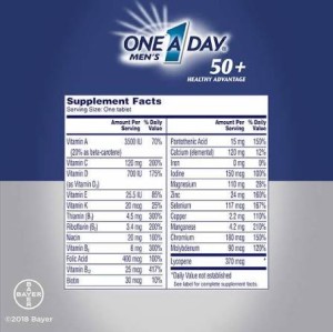 مولتی ویتامین آقایان بالای 50 سال بایر Bayer One Day Men's (300 عددی)