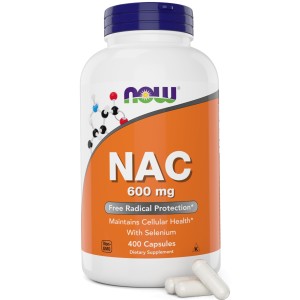 کپسول استیل سیستین NOW NAC N-Acetyl-L-Cysteine 600mg (400 عددی)