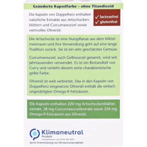 قرص سم‌زدایی طبیعی و تقویت کبد داپل هرز اکتیو Doppel Herz Aktiv Artischocke + Curcuma + Olivenöl (30 عددی)