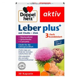 قرص محافظت از کبد داپل هرز اکتیو Doppel Herz Aktiv Leber Plus (30 عددی)