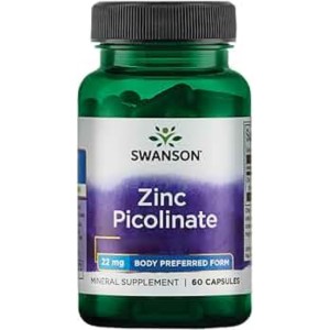 کپسول زینک پیکولینات سوانسون Swanson Zinc Picolinate 22mg (60 عددی)
