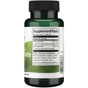 کپسول آنتی اکسیدان میوه و دانه انار با طیف کامل سوانسون Swanson Pomegranate Whole Fruit & Seed (60 عددی)