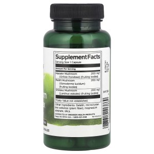 کپسول قارچ طیف کامل تقویت سیستم ایمنی بدن سوانسون Swanson Full Spectrum Triple Mushroom Complex (60 عددی)