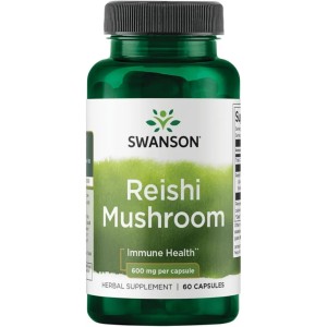کپسول قارچ ریشی تقویت سیستم ایمنی بدن سوانسون Swanson Reishi Mushroom (60 عددی)