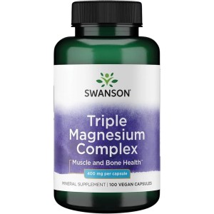کپسول گیاهی منیزیم کمپلکس سوانسون Swanson Triple Magnesium Complex (aspartate oxide citrate) (100 عددی)