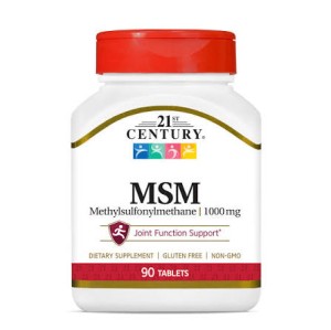 کپسول بهبود درد مفاصل 21Century MSM 1000mg (90 عددی)