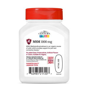 کپسول بهبود درد مفاصل 21Century MSM 1000mg (90 عددی)