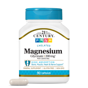 قرص منیزیم گلیسینات 21Century Magnesium Glycinate قرن 21 (90 عددی)