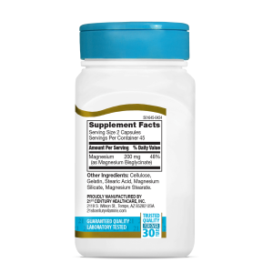 قرص منیزیم گلیسینات 21Century Magnesium Glycinate قرن 21 (90 عددی)