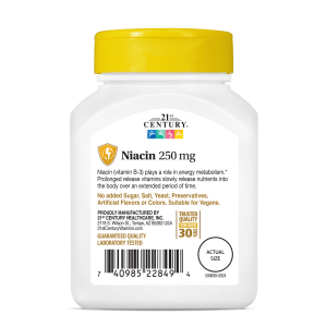 قرص ویتامین نیاسین 21Century Niacin flush free B3 250mg قرن 21 (110 عددی)