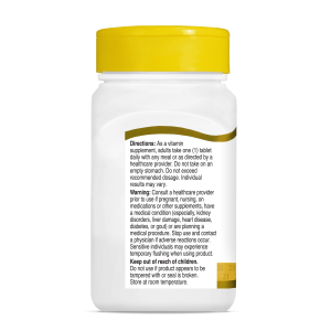 قرص ویتامین نیاسین 21Century Niacin flush free B3 250mg قرن 21 (110 عددی)