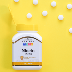 قرص ویتامین نیاسین 21Century Niacin flush free B3 100mg قرن 21 (110 عددی)