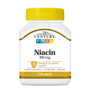 قرص ویتامین نیاسین 21Century Niacin flush free B3 100mg قرن 21 (110 عددی)